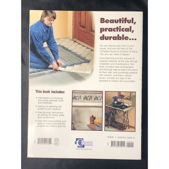 The Complete Guide to Ceramic & Stone Tile Techniques & Projects Paperback - Picture 5 of 5